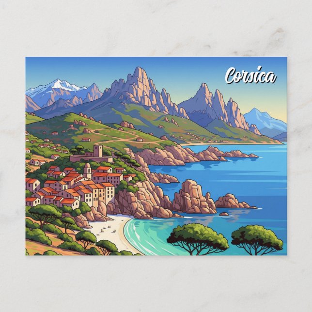 Postal France Corsica Travel (Anverso)