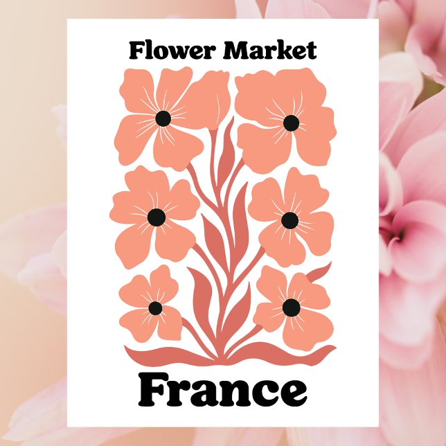Postal France Flower Market Peach Blossom Botanicals (France Flower Market Peach Blossom Botanicals Postcard
)