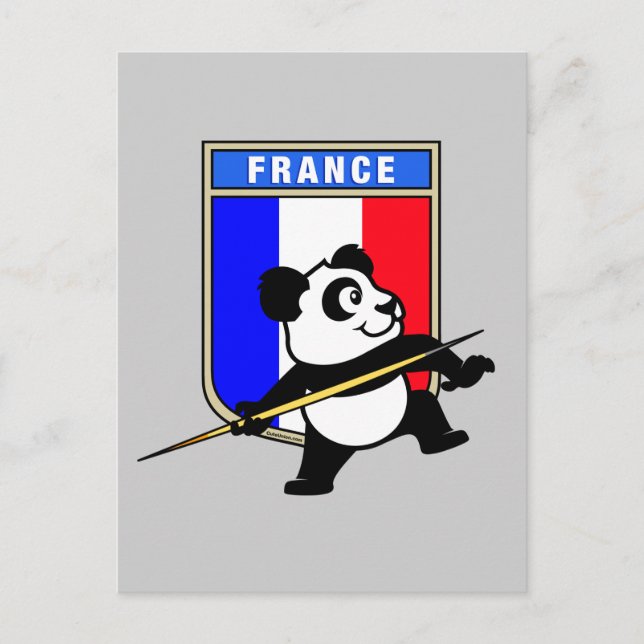 Postal France Javelin Panda (Anverso)