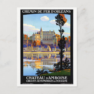 Postal France Orleans Poster de Viajes Vintage Restaurado