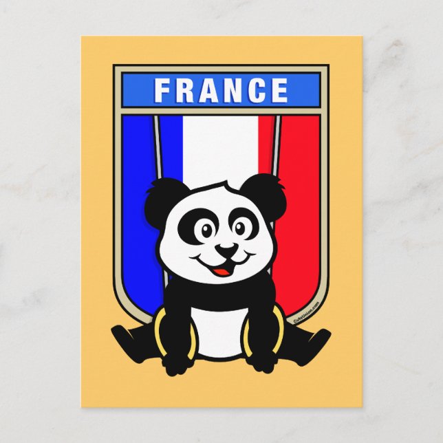 Postal France Rings Panda (Anverso)