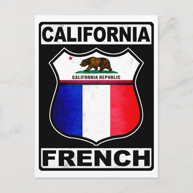 Postal Francés americano de California (Anverso)