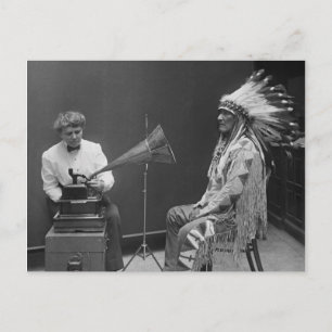 Postal Frances Densmore Audio Recording Blackfoot Chief