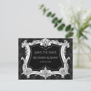 Postal Francés romántico, elegante matrimonio enmarcado
