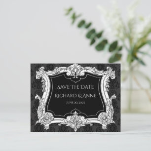 Postal Francés romántico, elegante matrimonio enmarcado
