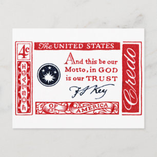 Postal Frances Scott Key American Credo 1960