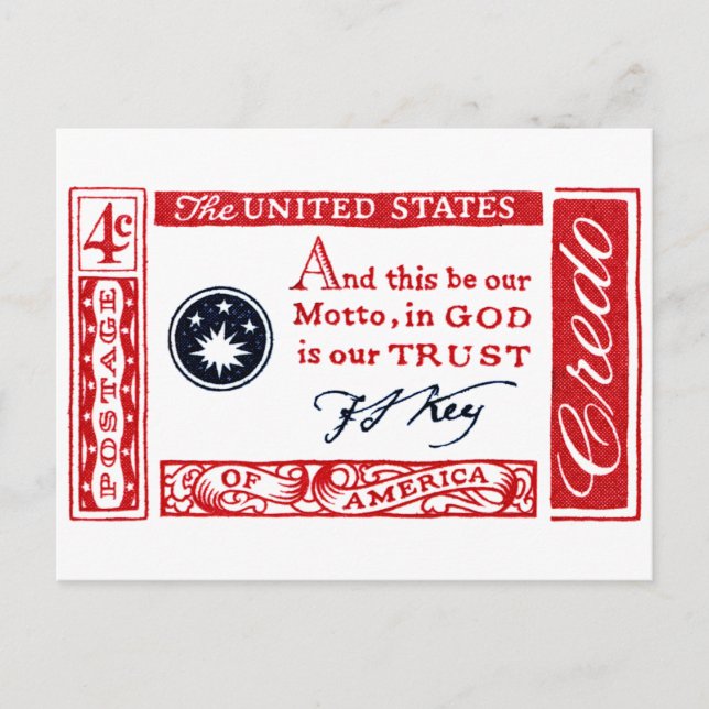 Postal Frances Scott Key American Credo 1960 (Anverso)