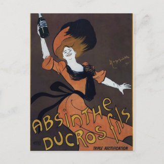 Postal Francés vintage Absinthe Poster