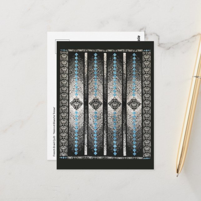 Postal francesa de talla de trenzas (Anverso/Reverso In Situ)