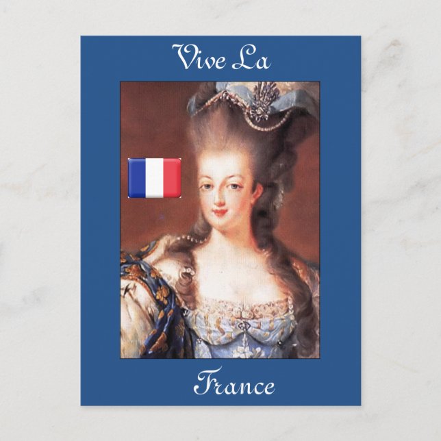 Postal francesa Vive La France Marie Antoinette (Anverso)