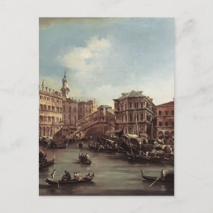 Postal Francesco Guardi - El puente de Rialto