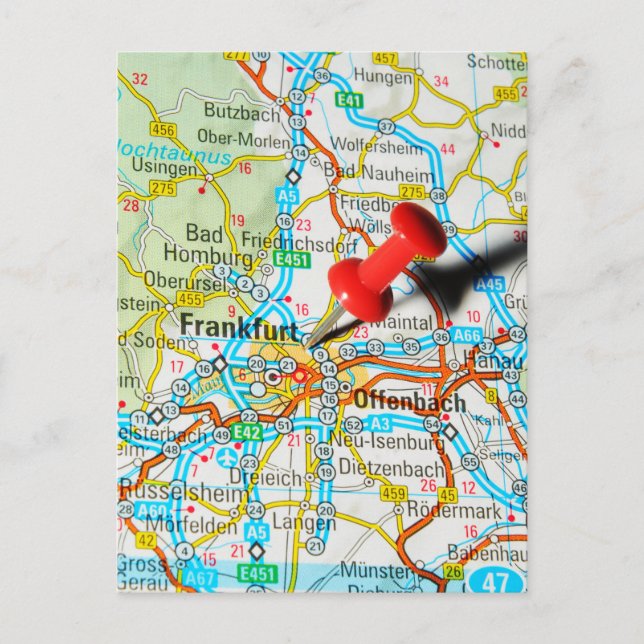 Postal Fráncfort, Alemania (Anverso)