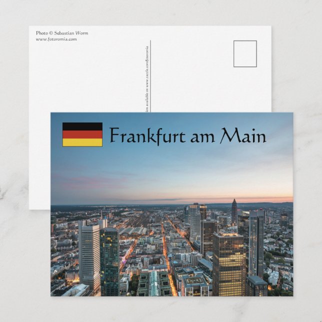 Postal Fráncfort Alemania (Anverso / Reverso)