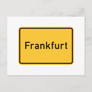 Postal Fráncfort, Alemania Rótulo vial