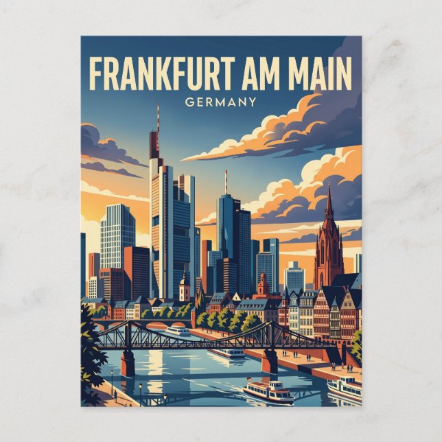 Postal Fráncfort del Meno Alemania (Anverso)