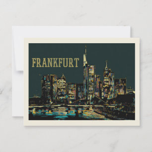 Postal Fráncfort por Ilustracion de paisajes urbanos noct