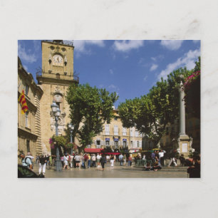 Postal Francia, Aix en Provenza, La Plaza del Alcalde