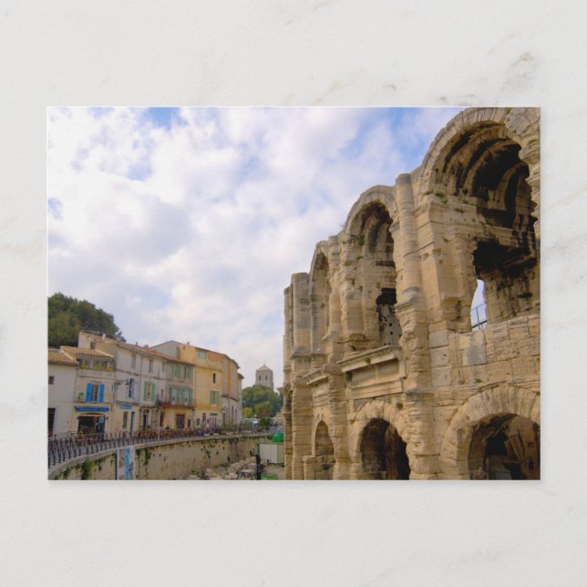Postal Francia, Arles, Provenza, anfiteatro romano (Anverso)