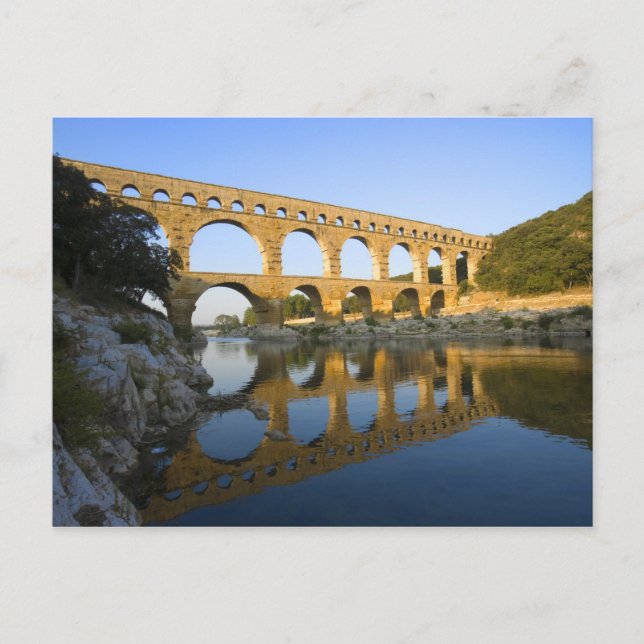 Postal Francia, Aviñón. El acueducto romano de Pont du (Anverso)