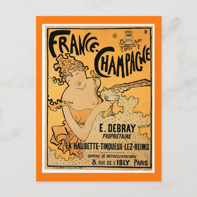 Postal Francia Champagne Vintage Bebe (Anverso)