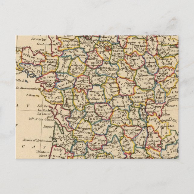 Postal Francia, Departamentos (Anverso)