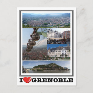 Postal Francia - Grenoble - I Love -