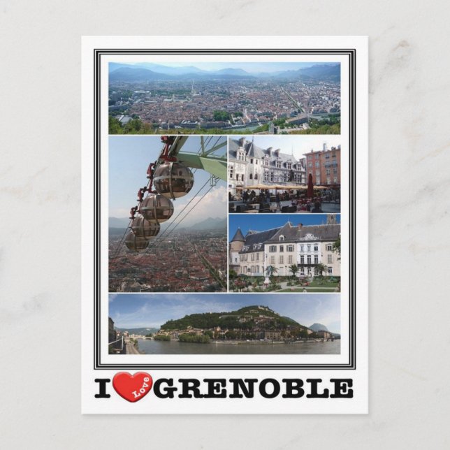 Postal Francia - Grenoble - I Love - (Anverso)