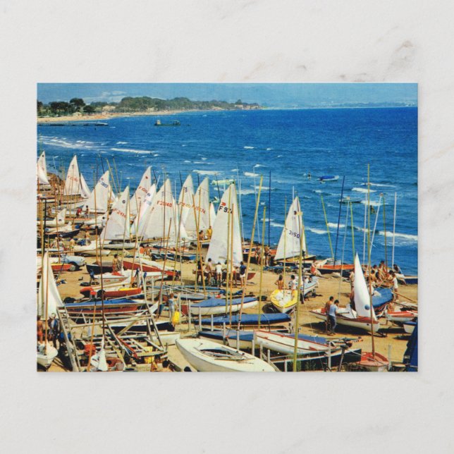 Postal Francia, Hyeres, embarcaciones de recreo y vela (Anverso)