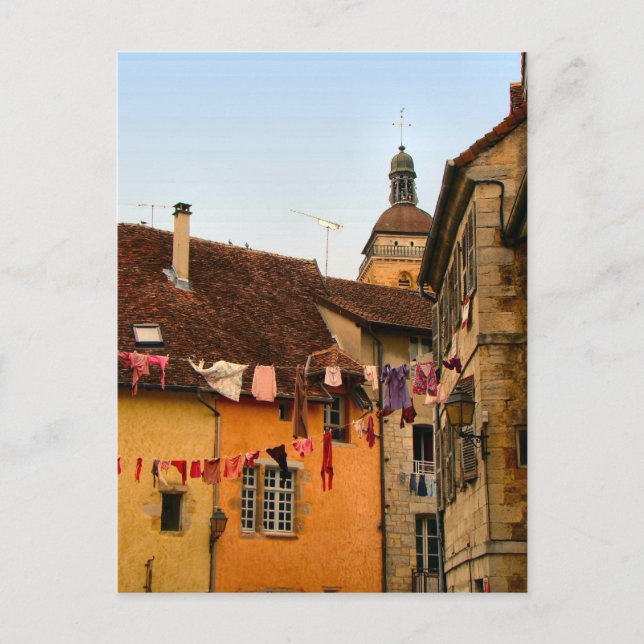 Postal Francia, Jura, Arbois; Casas de la ciudad (Anverso)