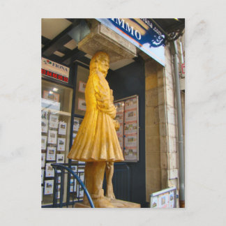 Postal Francia, Jura, Arbois; estatua de un viticultor