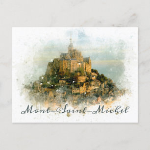 Postal Francia Mont Saint Michel Island Travel