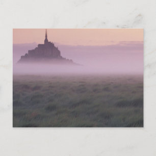 Postal FRANCIA, Normandía Mont St. Michel. Niebla matutin