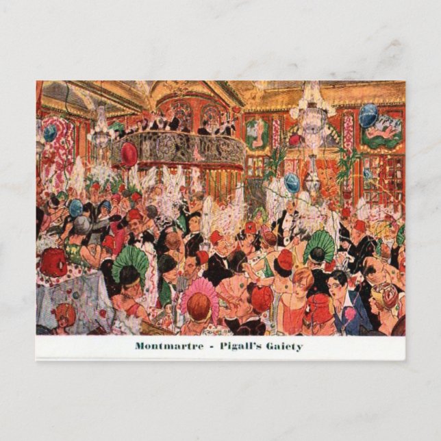 Postal Francia, París, Montmatre, Gaiety de Pigall 1920 (Anverso)