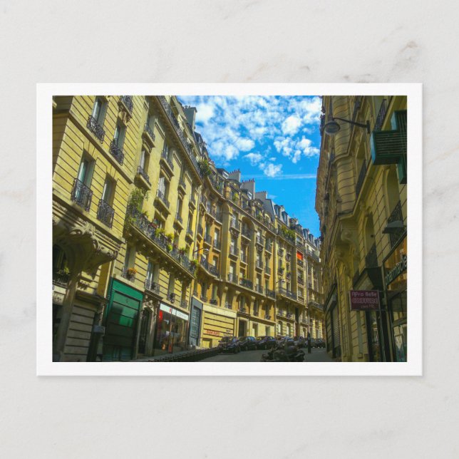 Postal Francia París Paisaje urbano Edificios de la calle (Anverso)
