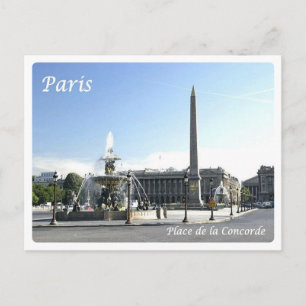 Postal Francia - París - Plaza de la Concordia -