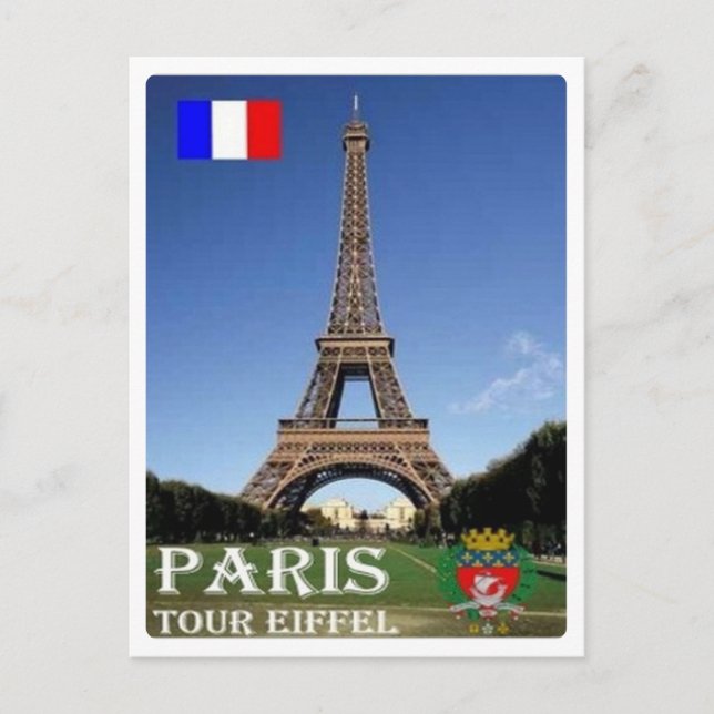 Postal Francia - París - Tour Eiffel (Anverso)