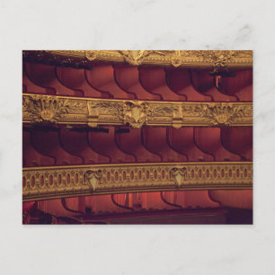 Postal Francia, París. Vistas parciales a los asientos en