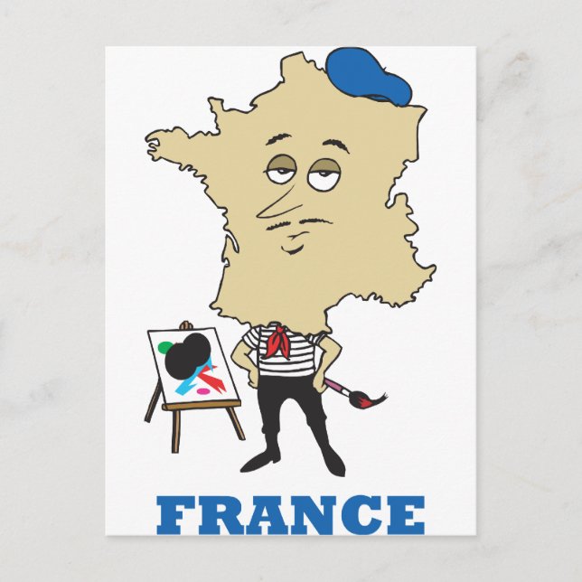 Postal Francia personalizado (Anverso)