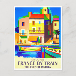 Postal Francia por viaje en tren