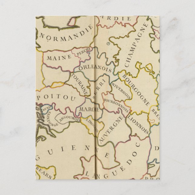 Postal Francia, provisiones y límites (Anverso)