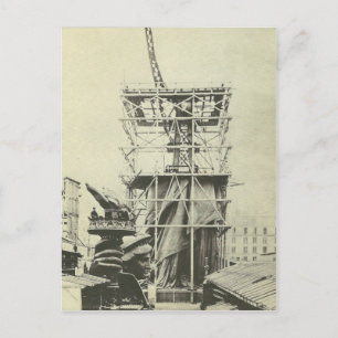 Postal Francia: Prueba de construcción de estatua de la l