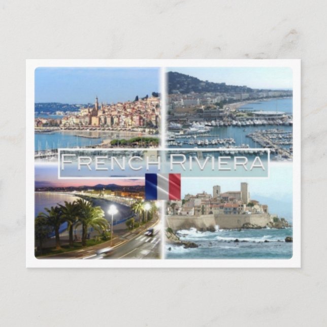 Postal Francia - Riviera francesa - Costa Azul - (Anverso)