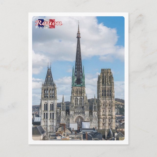 Postal Francia - Rouen - Cattedrale di Notre-Dame - (Anverso)