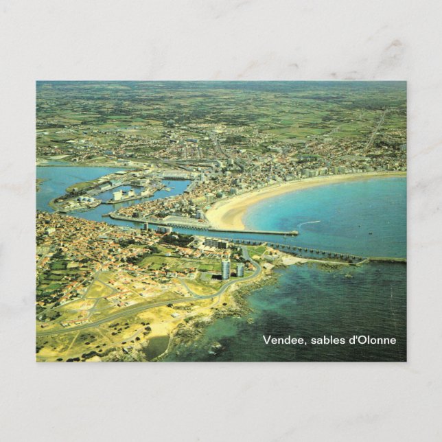 Postal Francia, Vendee, sables d'Olonne (Anverso)