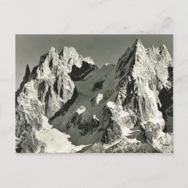 Postal Francia vintage, Chamonix, Mont Blanc (Anverso)