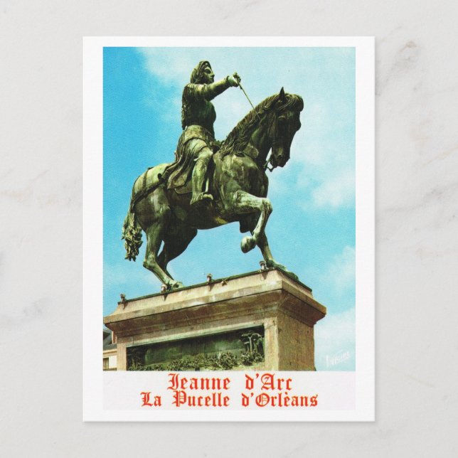 Postal Francia vintage, Jeanne d'Arc, Pucelle d'Orleans (Anverso)