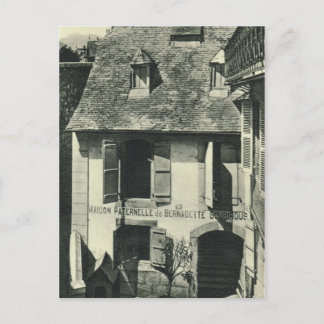 Postal Francia vintage, lugar de nacimiento de San Bernad