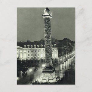 Postal Francia vintage París, Place Vendome