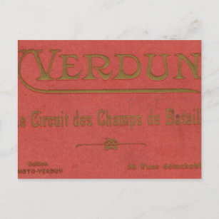 Postal Francia vintage, Primera Guerra    Mundial, Verdun