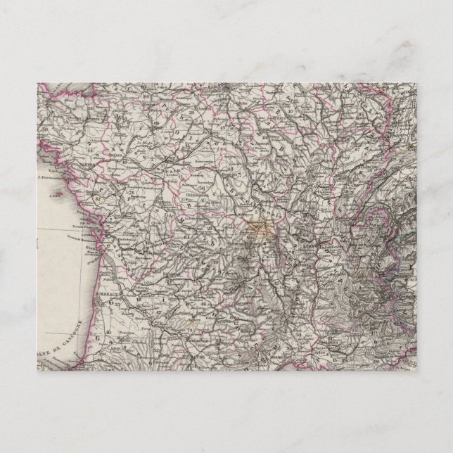 Postal Francia y Suiza (Anverso)